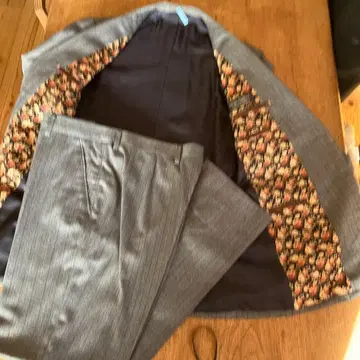 폴 스미스 그레이 스트라이프 비즈니스 정장 꽃무늬