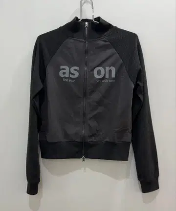 ason 다크 그레이 집업 후드티