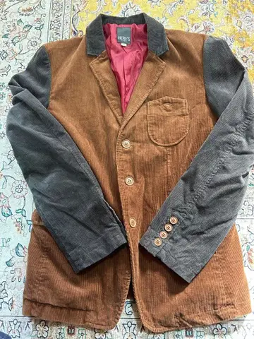 코듀로이 테일러드 자켓 브라운