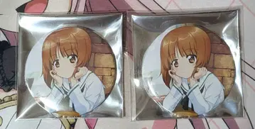 극장판 걸즈 앤 판처 캔뱃지 니시즈미 미호 2종 세트