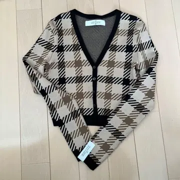 H&M rokh 체크 무늬 니트 가디건