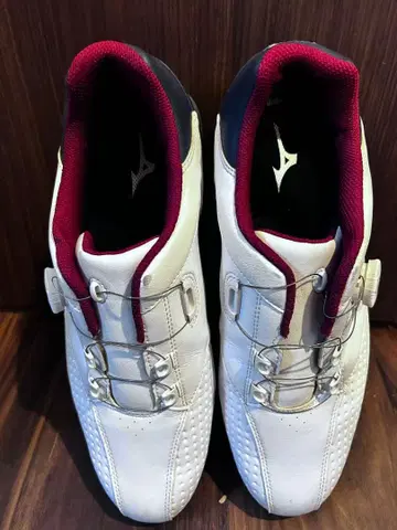 미즈노 골프화 화이트/레드