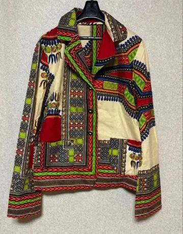 아프리카 천 다시키 셔츠 자켓