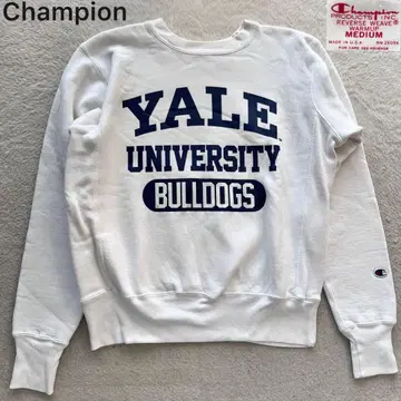 새상품급 챔피온 USA YALE 3단 리버스 위브 맨투맨 빨간색 택