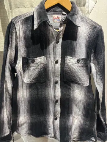 HOUSTON 블랙 옴브레 셔츠 헤비 셔츠 M