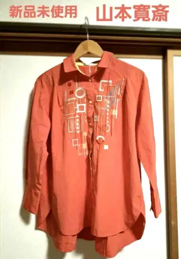 야마모토 간사이 오렌지 긴팔 셔츠