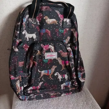 Cath Kidston 강아지 패턴 백팩 블랙