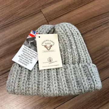 그레이 리브 니트 모자