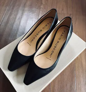 [ 새상품 ] 파비오 루스코니 청키힐 펌프스 블랙