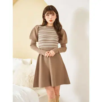 다리치 멀티 보더 미니 원피스 Darich