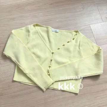 JILLSTUART 노랑 가디건