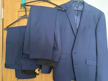 미니멀리스트 정장 셀렉트 네이비 스트라이프 비즈니스 정장 2팬츠 세트