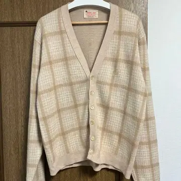 70년대 ROYAL JEFF 체크 무늬 가디건 XL