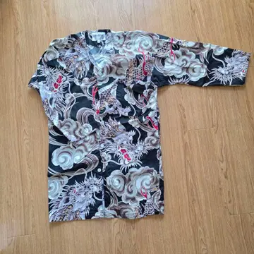 코이구치 셔츠 (S-3L) B606 블랙 베이스에 운룡