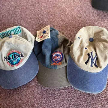 캡 3종 세트 Hard Rock Cafe Mets Yankees