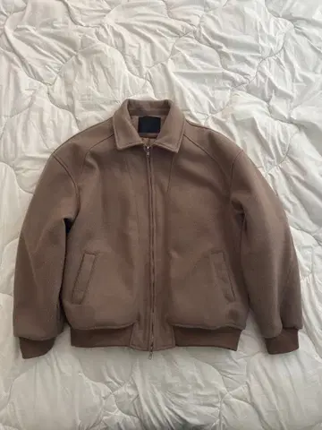 더블 지퍼 울 블루종