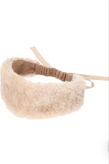 사만사 모스모스 인조 모피 헤어밴드 베이지 새상품