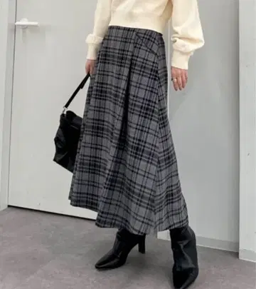 JILL by JILL STUART 믹스 트위드 체크 스커트