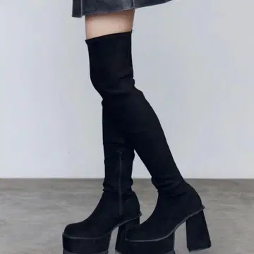 EMODA 스퀘어 핏 롱 부츠 M