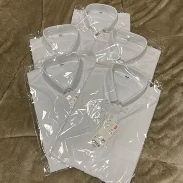 새상품 5개 세트 UNIQLO 드라이 논아이롱 반팔 저지 셔츠 S 화이트