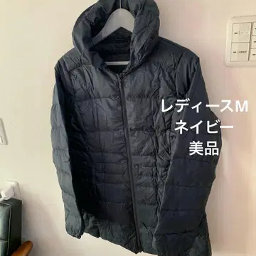 새상품급 여성용 M 다운 자켓 롱 네이비 시마무라