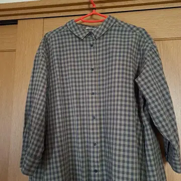 사만사 모스모스 체크 셔츠 원피스 겉옷