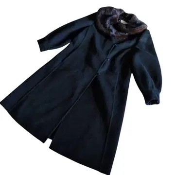 CORDIER 롱 코트 캐시미어 혼방 퍼 옷깃 11호