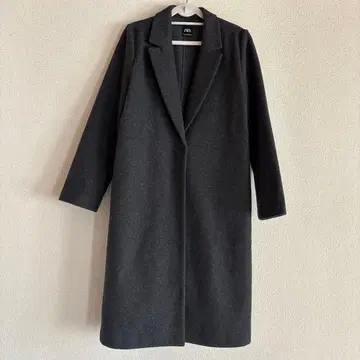 zara 소프트 버튼 코트 그레이 M