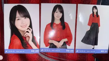 노기자카46 카키 하루카 메쉬 니트 컴프