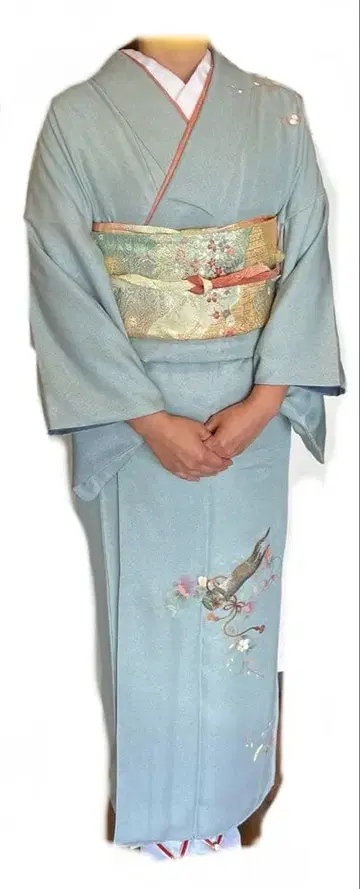 츠케사게 스카이블루 기모노만