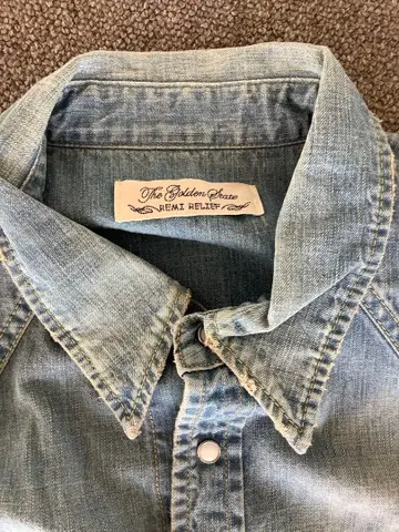 레미레리프 데미지 처리 데님 셔츠 XXL