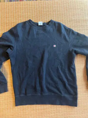 Champion 블랙 맨투맨 X-LARGE