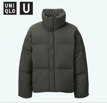 UNIQLO U 패디드 볼륨 자켓 다운 자켓 올리브 L