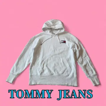 [TOMMY JEANS] 자수 로고 풀오버 후드티 프론트 포켓 부착