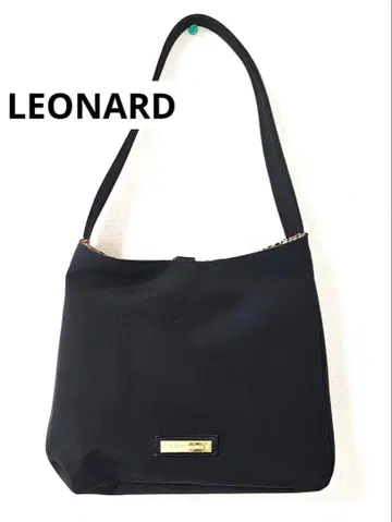 LEONARD 숄더백 블랙 레오파드 무늬