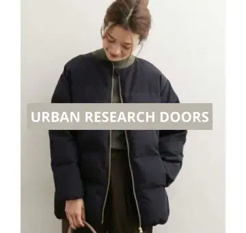 URBAN RESEARCH DOORS 네이비 패딩 자켓