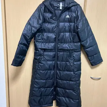 adidas 블랙 롱 다운 자켓