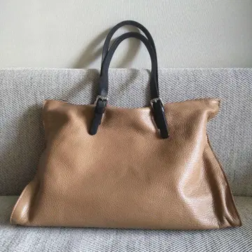 지아니카리니 브라운 가죽 숄더백 카멜