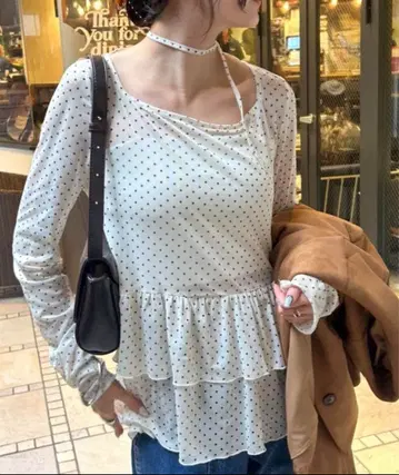 mystic 도트 티어드 풀오버