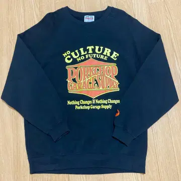 PORKCHOP 신상 맨투맨 블랙 L 사이즈