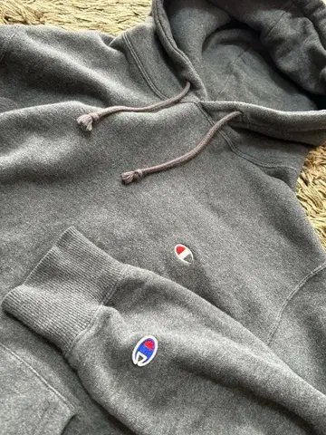 Champion 그레이 후드티 XL