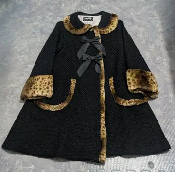 [배송비 포함] milk 레오파드 무늬 퍼 포함 코트