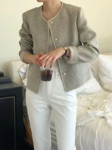 OUNCE 트위드 자켓