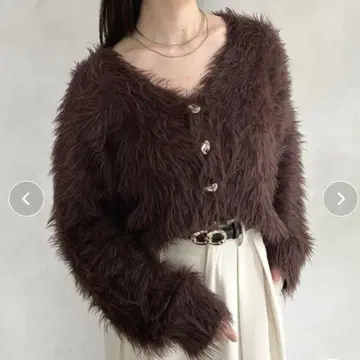 Thevon 택 포함 새상품 샤기 가디건