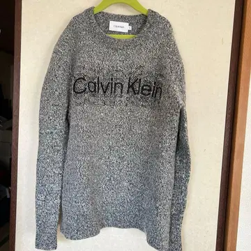 캘빈 클라인 그레이 니트 스웨터 M