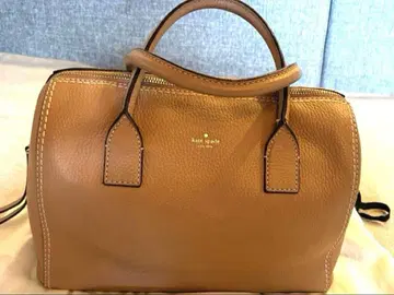 Kate spade 베이지 천연 가죽 보스턴 백