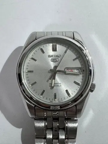 SEIKO 5 자동 와치 실버