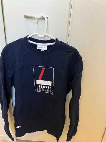 LACOSTE 네이비 로고 맨투맨 S 사이즈