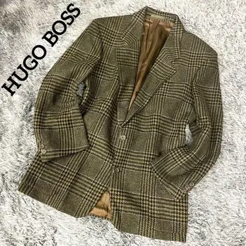 [ 새상품급 ] 휴고보스 트위드 테일러드 자켓 카키 계열 빈티지