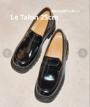 Le Talon GRISE 탱크 밑창 로퍼 블랙 25cm